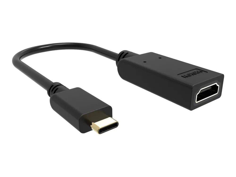 TECH DATA VISION - Videoadapter - USB-C männlich zu HDMI weiblich - Schwarz - Unterstützung für 4K60Hz (3840 x 2160)