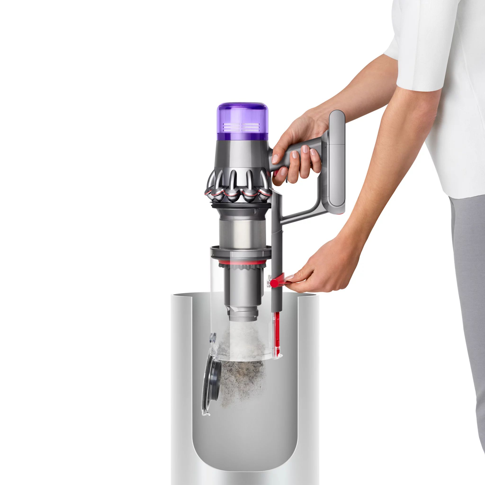 Dyson SV15 V11 Fluffy, Nickel / Rot