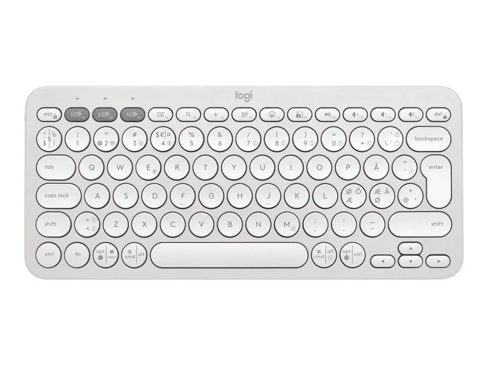 Logitech Pebble Keys 2 K380s - Tastatur - kabellos - Bluetooth LE - QWERTY - Nordisch (Dänisch/Finnisch/Norwegisch/Schwedisch)