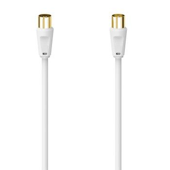 Hama Antennen-Kabel, Koax-Stecker - Koax-Kupplung, vergoldet, 1,5 m, 100 dB
