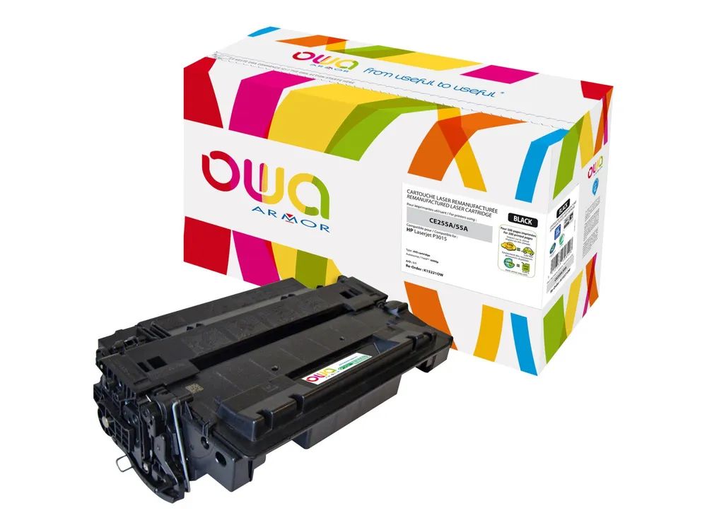 Armor OWA - Schwarz - kompatibel - wiederaufbereitet - Tonerpatrone (Alternative zu: HP CE255A)