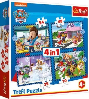 Trefl S.A. PAW Film 4in1 Puzzle 35/48/54/70 Teile