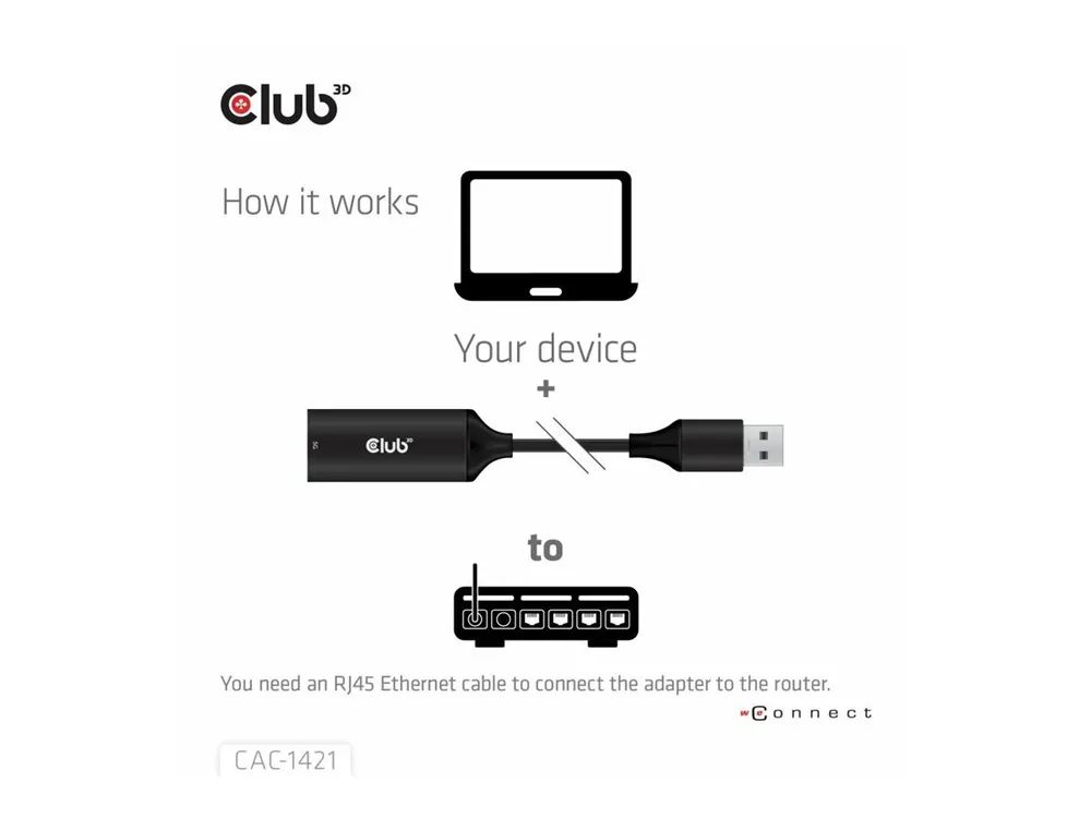 Club 3D Netzwerkadapter - USB 3.2 Gen 1 - 5GBase-T