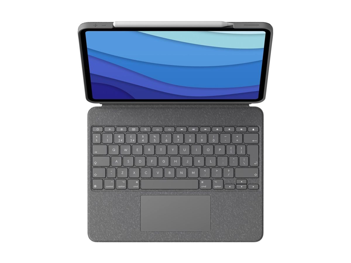 Logitech Combo Touch - Tastatur und Foliohülle - mit Trackpad - hinterleuchtet - Apple Smart connector - QWERTY - GB - Graphite - für Apple 11-inch iPad Pro (M4)