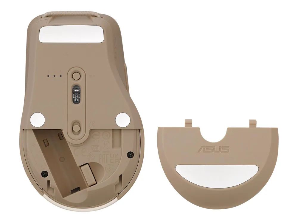 ASUS SmartO MD200 Silent Plus - Maus - optisch - 6 Tasten - kabellos - 2.4 GHz, Bluetooth 5.0 - kabelloser Empfänger (USB)