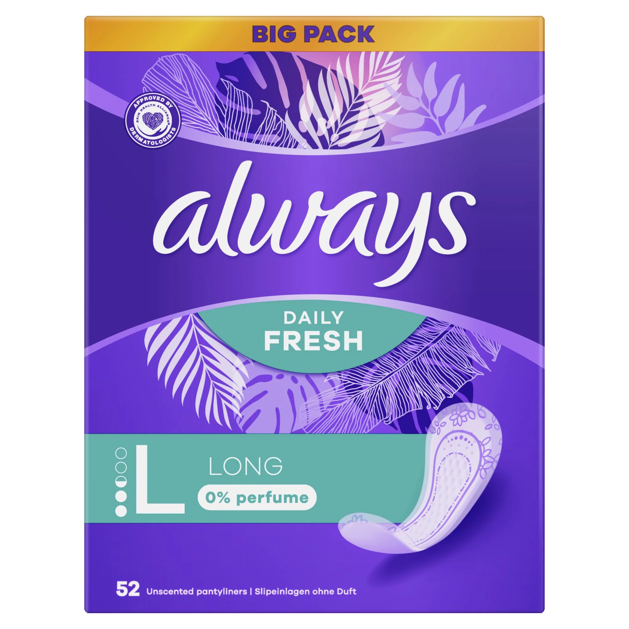 always Daily Fresh Long ohne Duft, 52Stk.