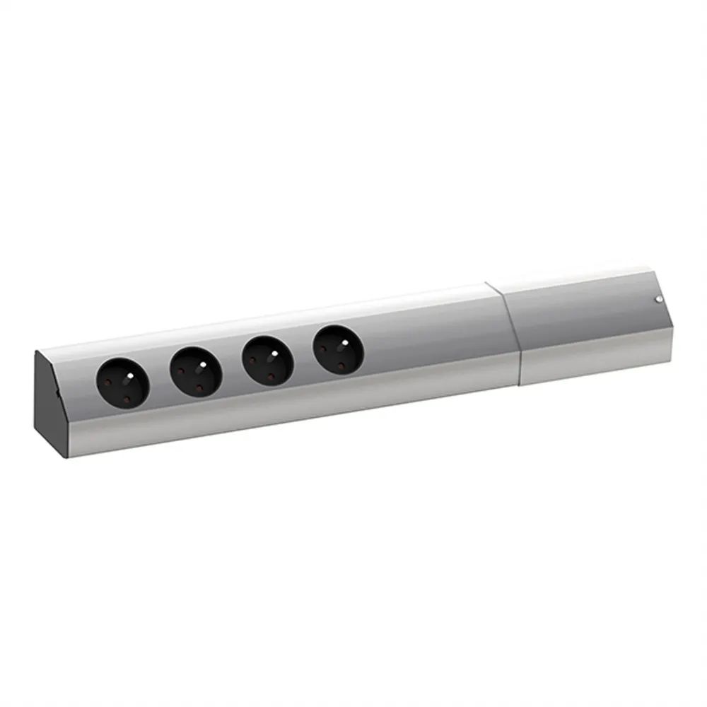 BACHMANN CASIA 4x Schutzkontakt UTE, Edelstahl