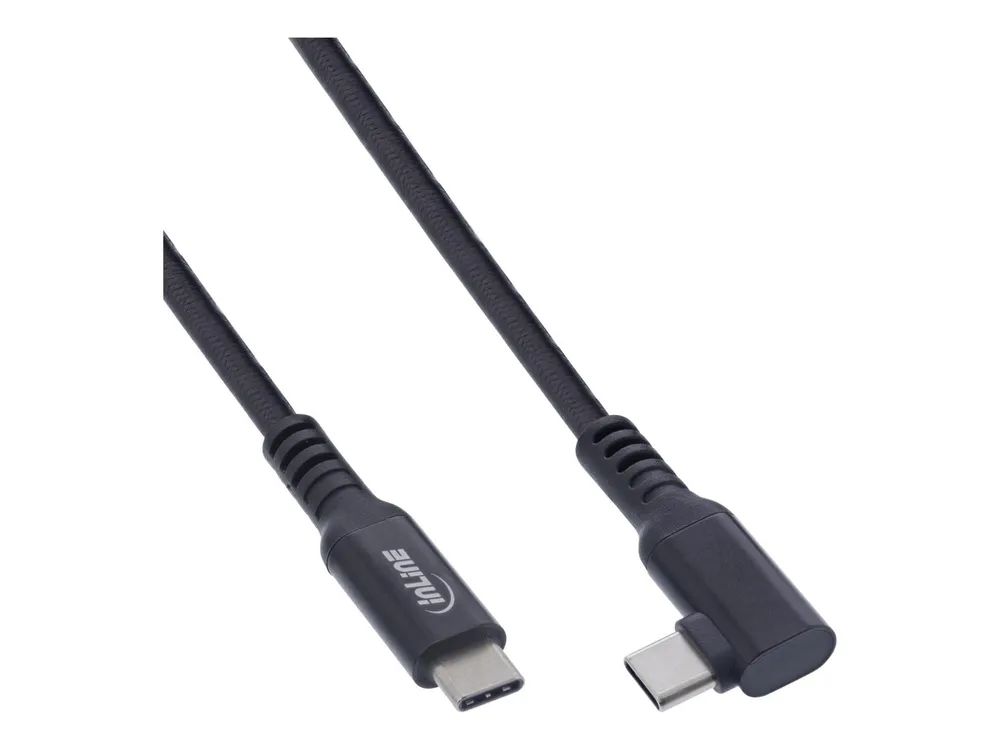InLine USB 3.2 Gen.1 Kabel - USB-C St/St gewinkelt für VR - schwarz - 5m