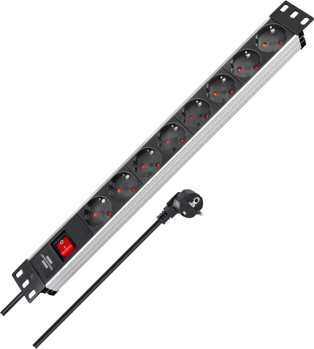 Brennenstuhl Steckdosenleiste ALU 8-fach 19"