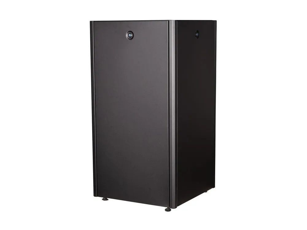 ROLINE Basic - Schrank Netzwerkschrank - Glas-Tür, 600x600 BxT - RAL 9005, Jet Black - 22U - 48.3 cm (19")