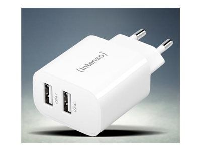 Intenso W24AA - Netzteil - 24 Watt - 2.4 A - 2 Ausgabeanschlussstellen (USB)