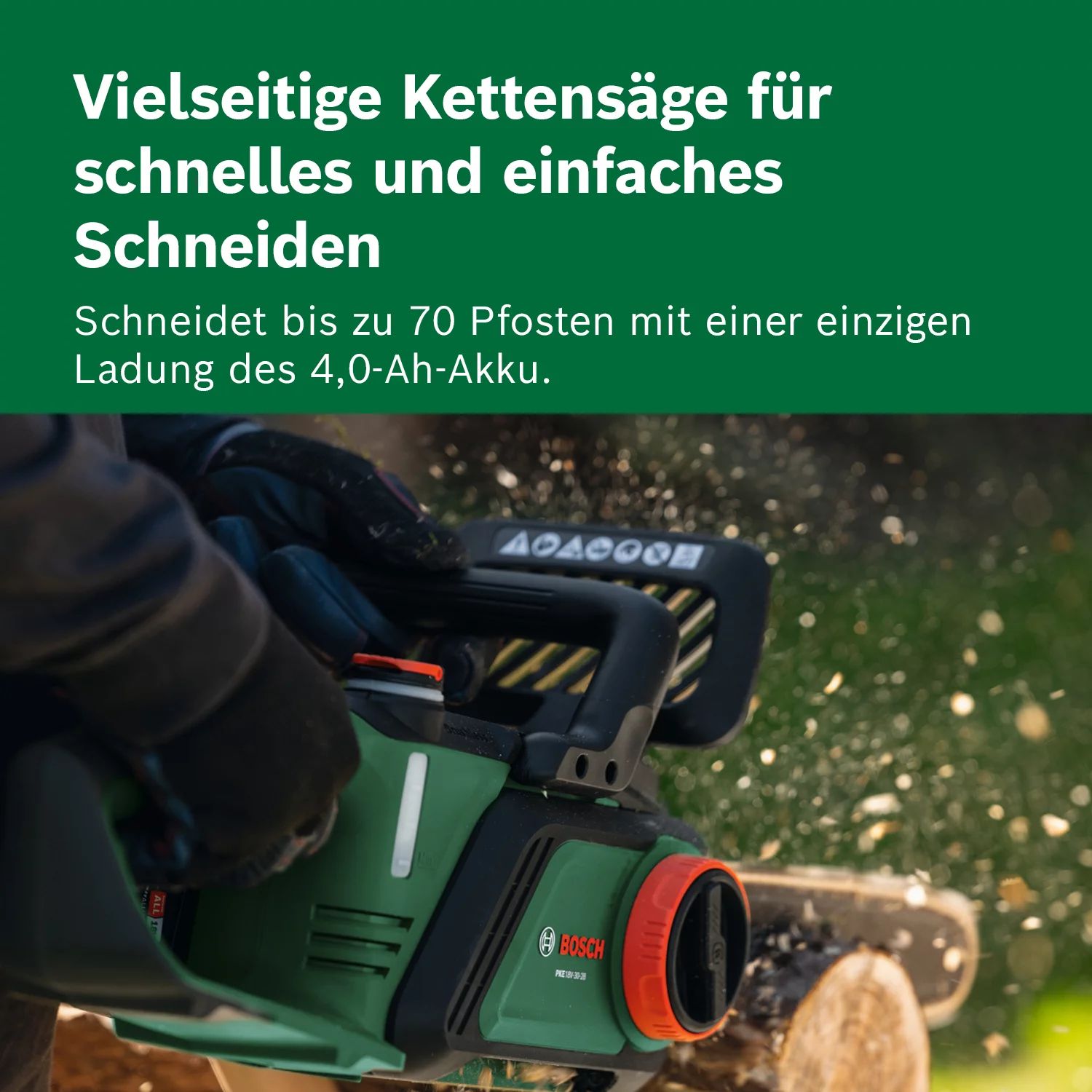 Bosch PKE18V-30-28 Akku-Kettensäge solo