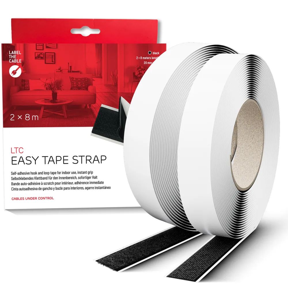 Label-the-cable LTC Klettrolle Easy Tape Strap Bündeln&Ordnen schw