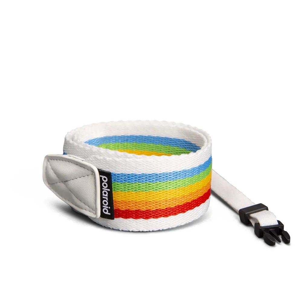 Polaroid CAMERA STRAP FLAT RAINBOW WHITE