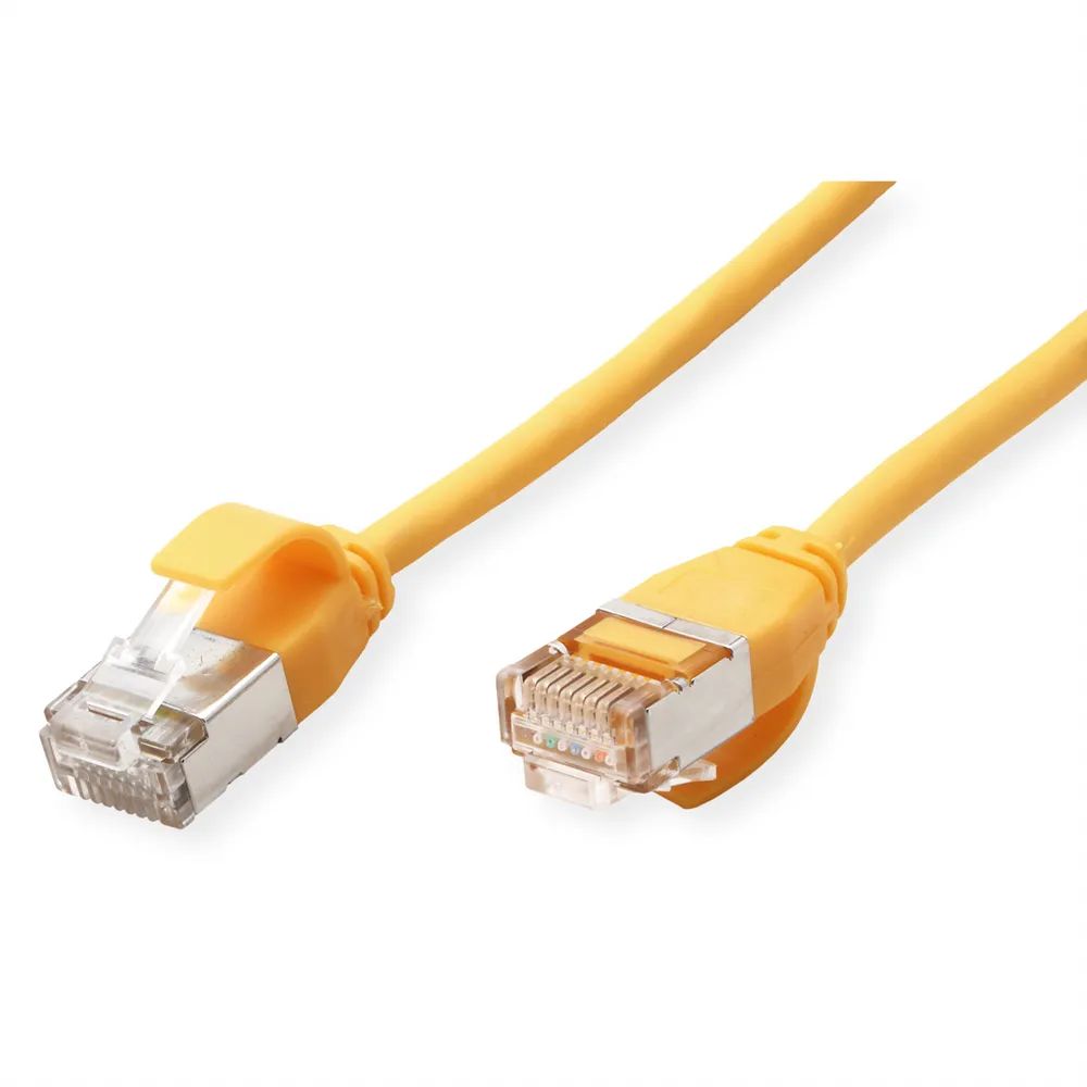ROLINE U/FTP DataCenter Patchkabel Cat.6A (Class EA), LSOH, slim, gelb, 0,3 m
