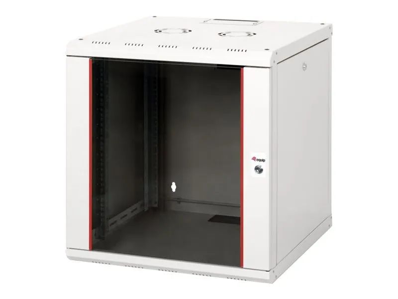 Equip Pro Mount - Schrank Netzwerkschrank - 600x600 mm, mit Glastür, abnehmbare und abschließbare Paneele, montiert - geeignet für Wandmontage - RAL 7035, Hellgrau - 12U - 48.3 cm (19")