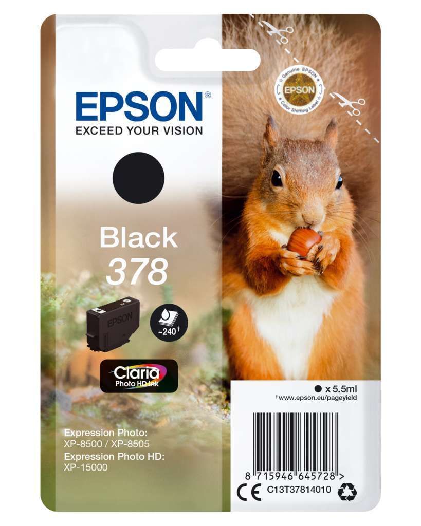 Epson 378 Tinte Eichhörnchen Single, schwarz