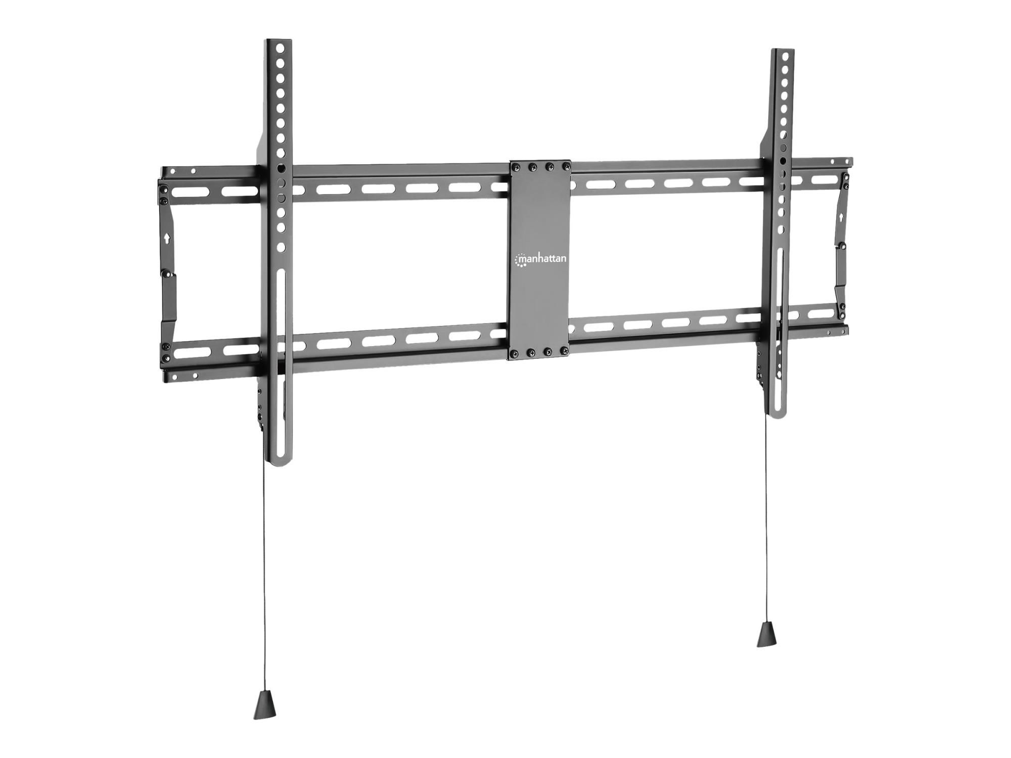 Manhattan TV & Monitor Mount, Wall (Low Profile), Fixed, 1 screen, Screen Sizes: 43-100", Black, VESA 200x200 to 800x400mm, Max 70kg, Foldable for Extra-Small and Shipping-Friendly Packaging, Ultra Slim, LFD, Lifetime Warranty - Befestigungskit (Wand