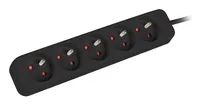 Lanberg Steckdosenleiste UPS 5x 230V FRANZOES. ST. sw - Steckdosenleiste