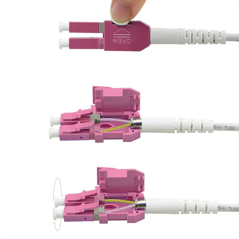 ROLINE LWL-Kabel duplex 50/125µm OM4, LC/LC, UNIBOOT, violett, 3 m