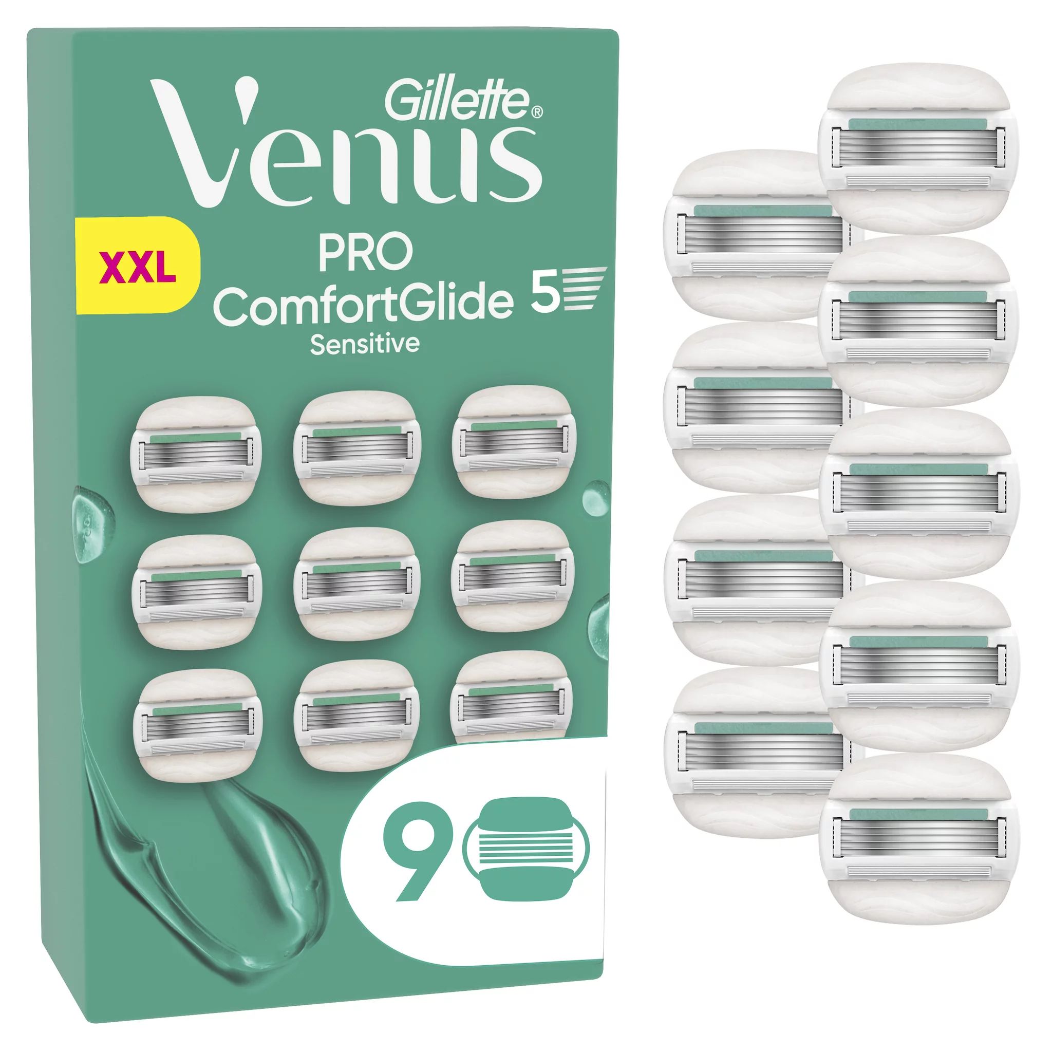 Gillette Venus Pro Comfortglide Sensitive Systemklingen 9er (Big Pack)