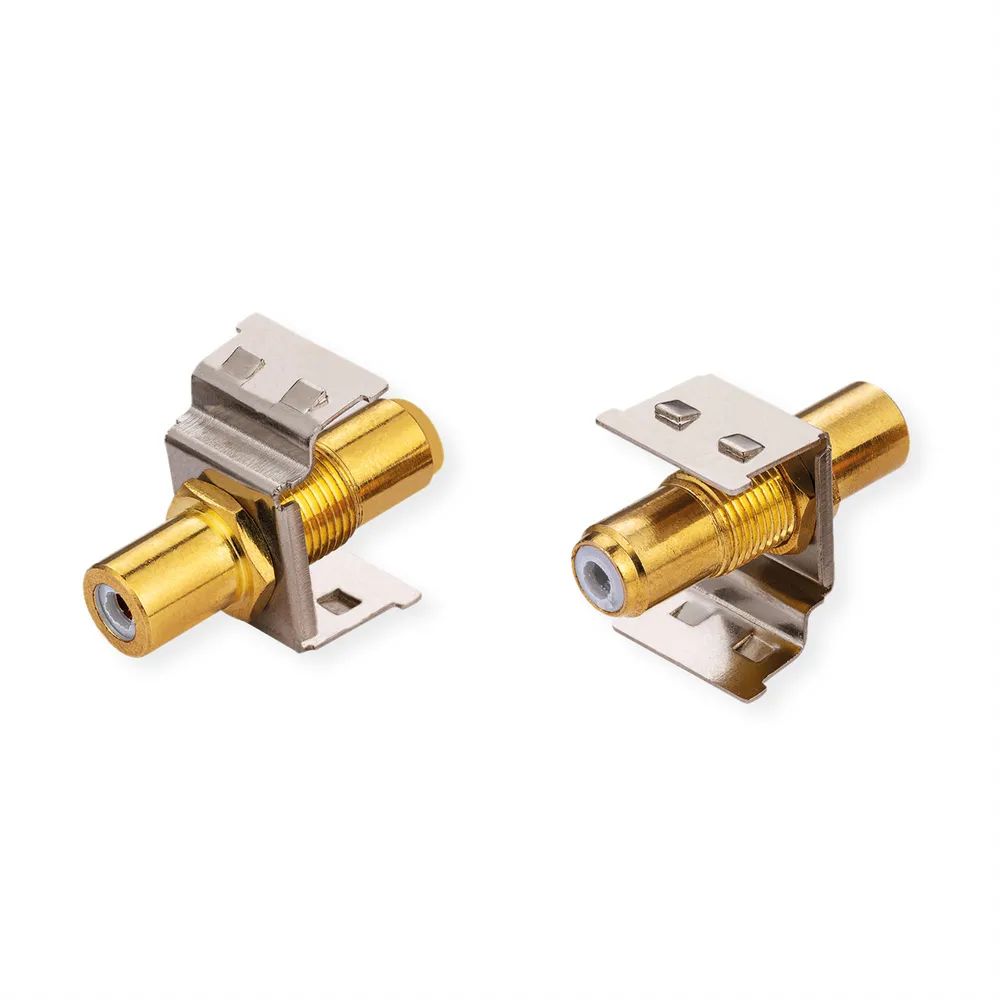 ROLINE RCA-Keystone-Kupplung, Metall, weiß