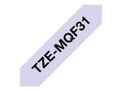 Brother TZe-MQF31 - Schwarz auf Pastelllila - Rolle (1,2 cm x 8 m)