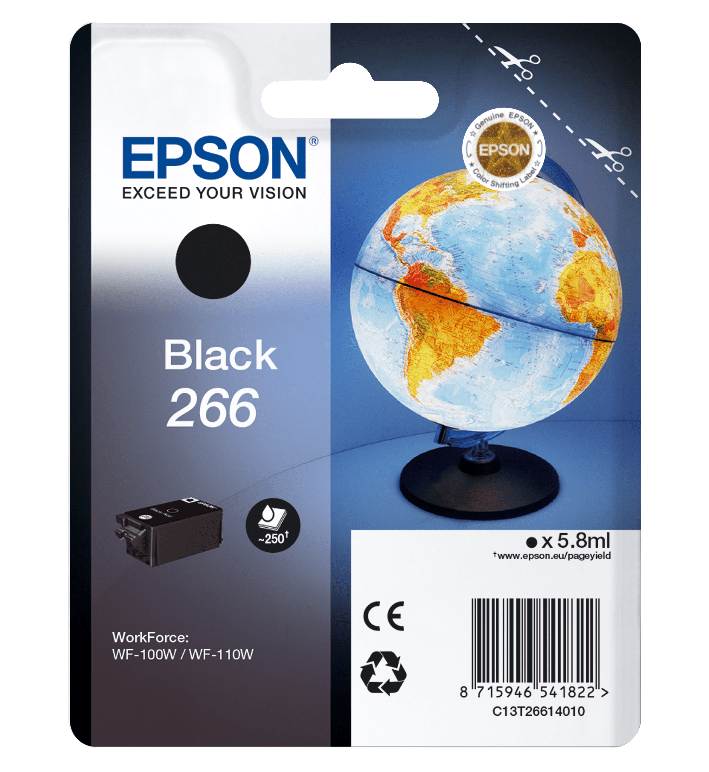 Epson 266 Tinte Globus Singe, Standard, schwarz