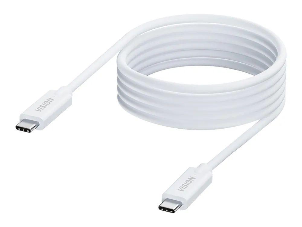 TECH DATA Vision - USB-Kabel - USB-C (M) zu USB-C (M) weiß