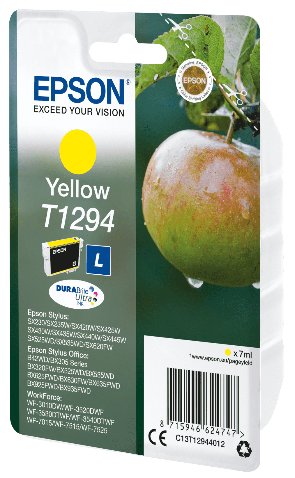 Epson T1294 Tinte Apfel Single, Standard, gelb