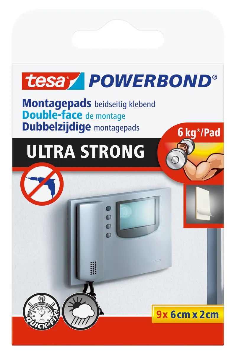 Tesa 55790-00001-00 - Montagepad - Weiß - 0,06 m - Innen & Außen - 6 kg - 60 mm