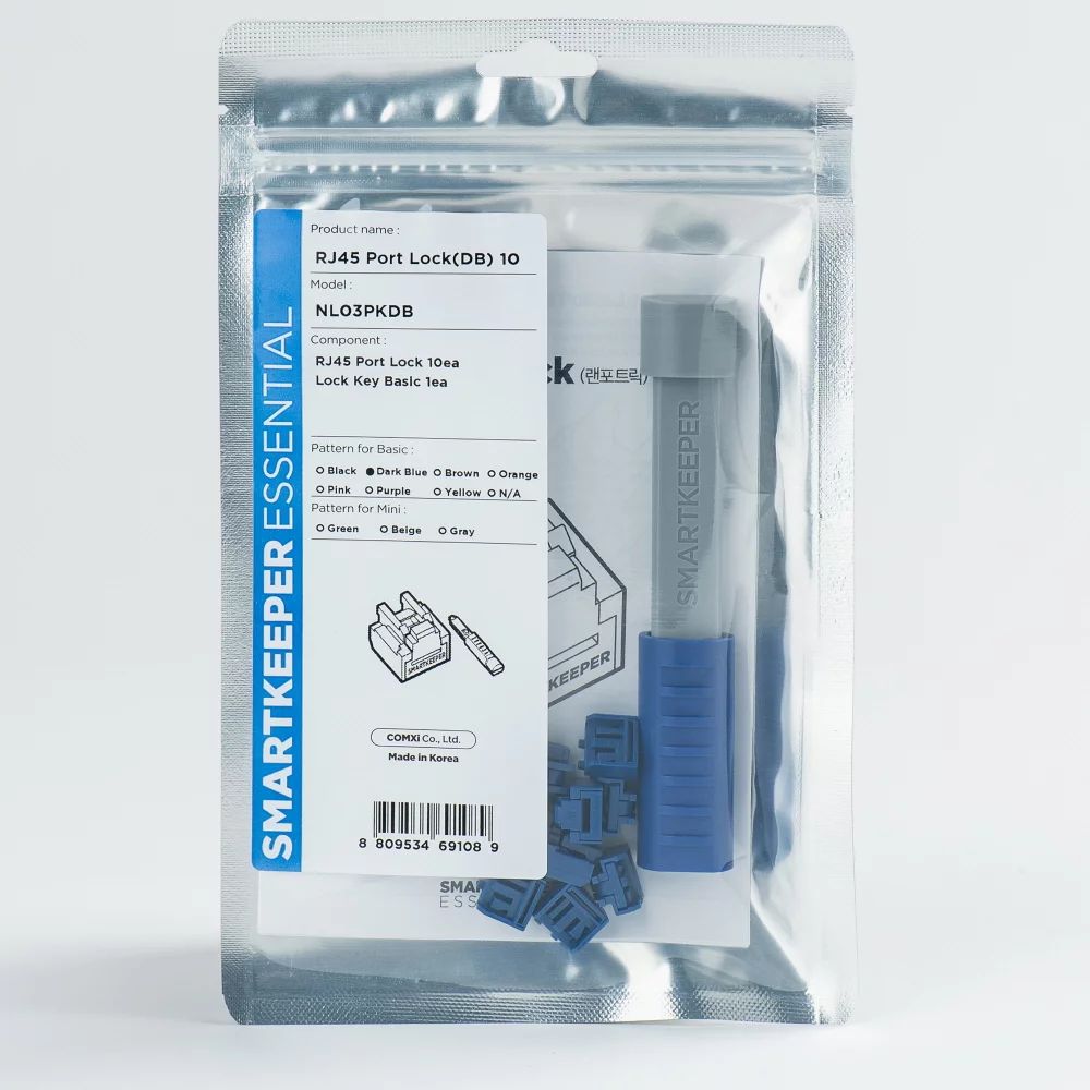 Smart Keeper Basic"RJ45 Port" Blocker dunkelblau 10 Stk.+Key - Kabel