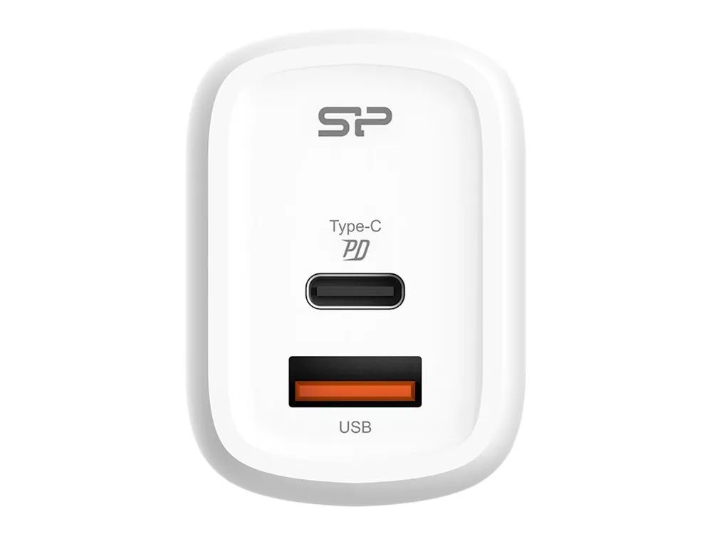 Silicon Power QM25 - Netzteil - 30 Watt - 3 A - PD, QC 3.0 - 2 Ausgabeanschlussstellen (24 pin USB-C, USB)