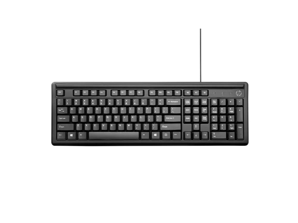 HP 100 - Tastatur - USB - Deutsch - Schwarz