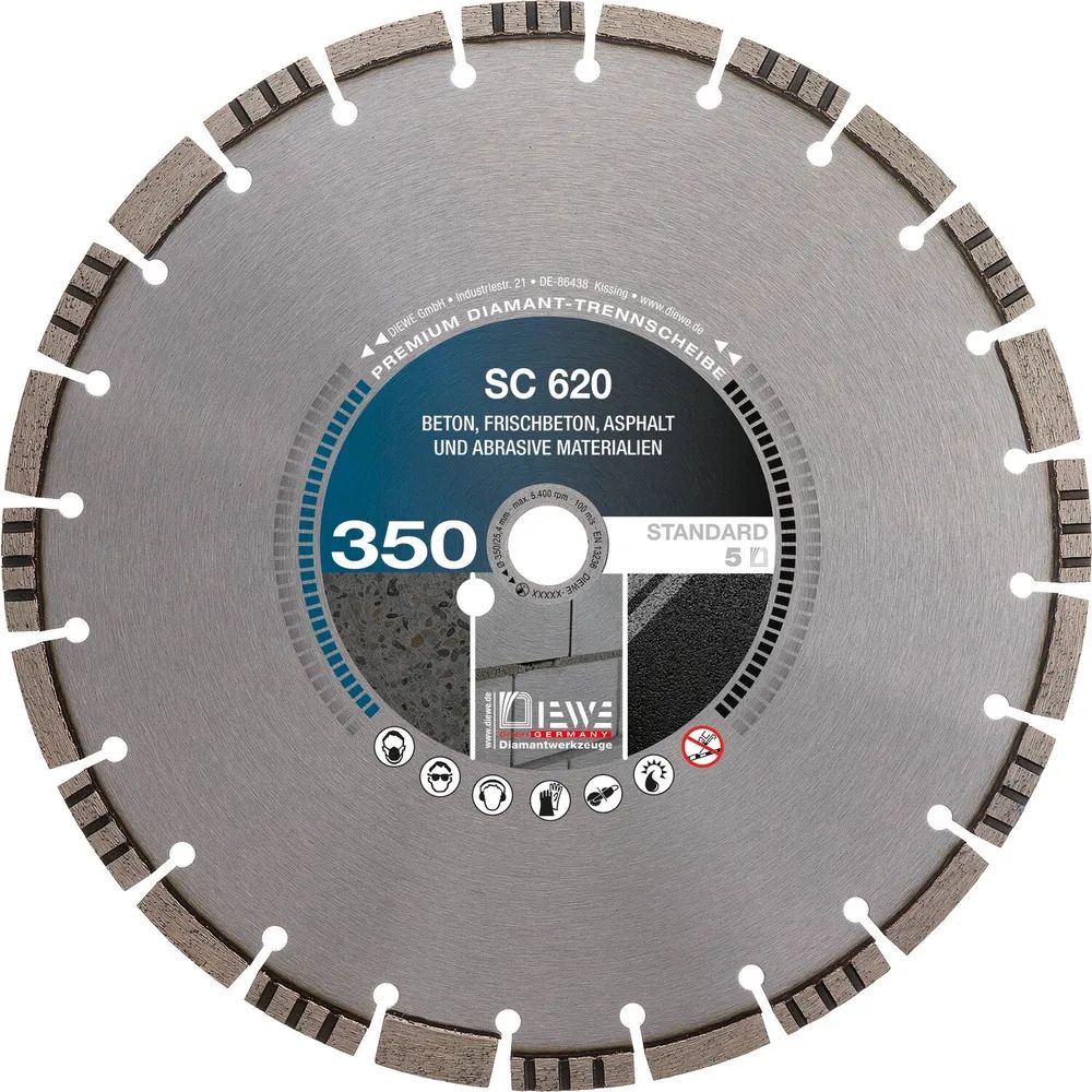 DIEWE Diamant Nassschnitttrennscheibe SC620 450 x 25.4/10 mm