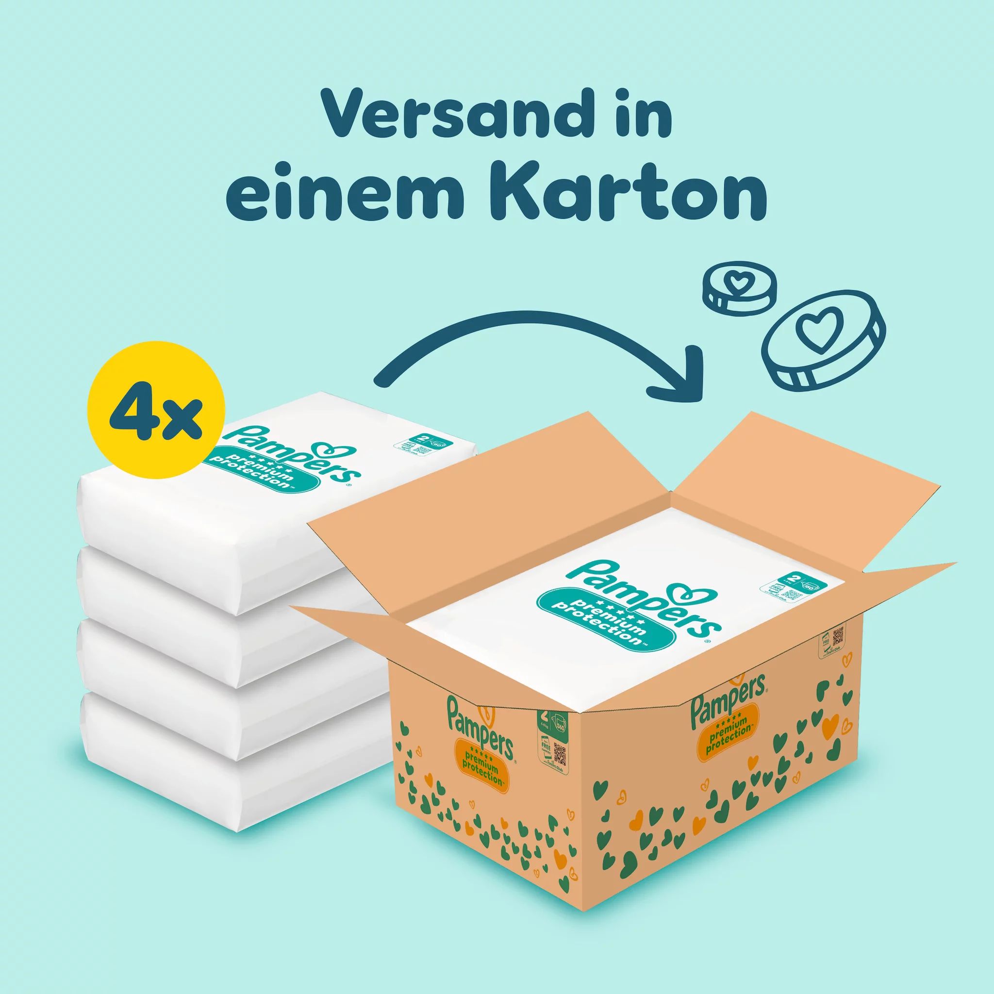 Pampers Premium Protection New Baby Gr.2 Mini 4-8kg 