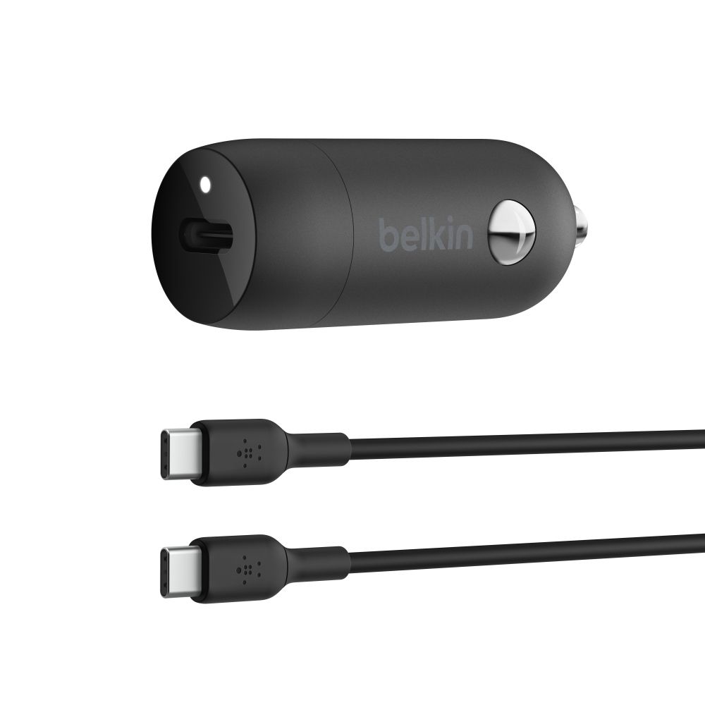 Belkin BoostCharge - Auto-Netzteil - 30 Watt - 3 A - Fast Charge, Power Delivery 3.1 (24 pin USB-C)