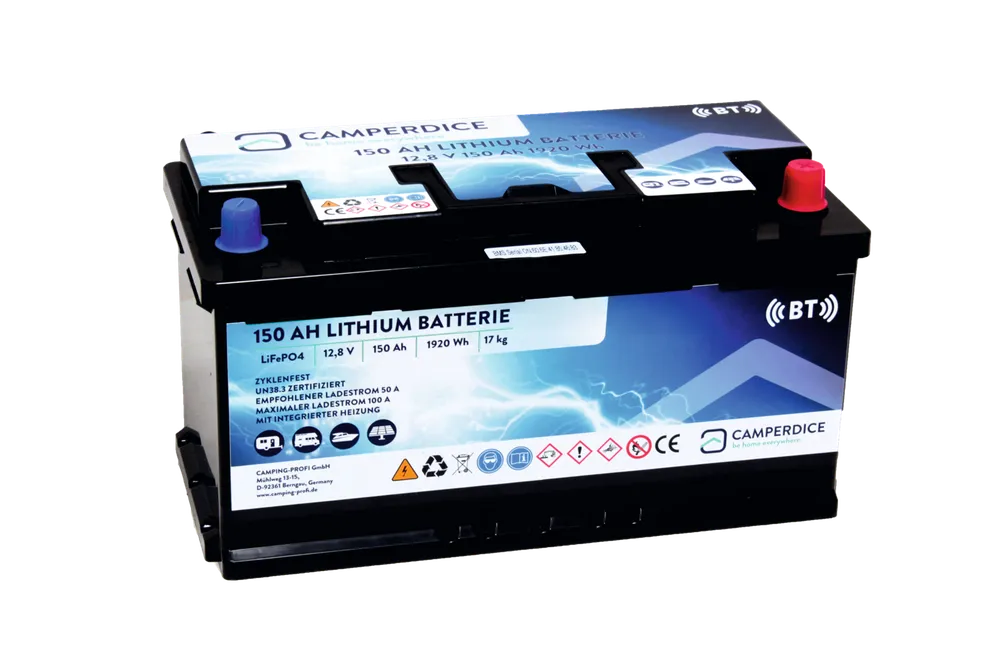 CAMPERDICE 150Ah Lithium Batterie BT (D)