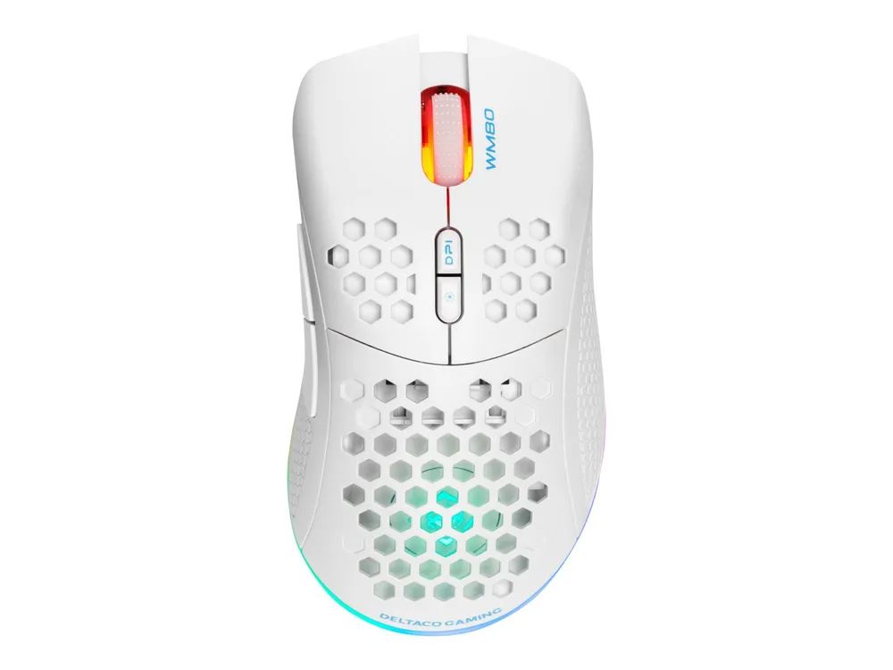 Deltaco GAMING WM80 - Maus - 7 Tasten - kabellos, kabelgebunden - 2.4 GHz - kabelloser Empfänger (USB)