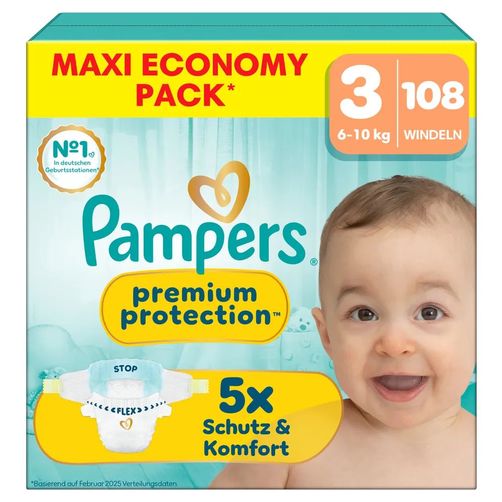 Pampers Premium Protection Gr.3 Midi 6-10kg Maxi 
