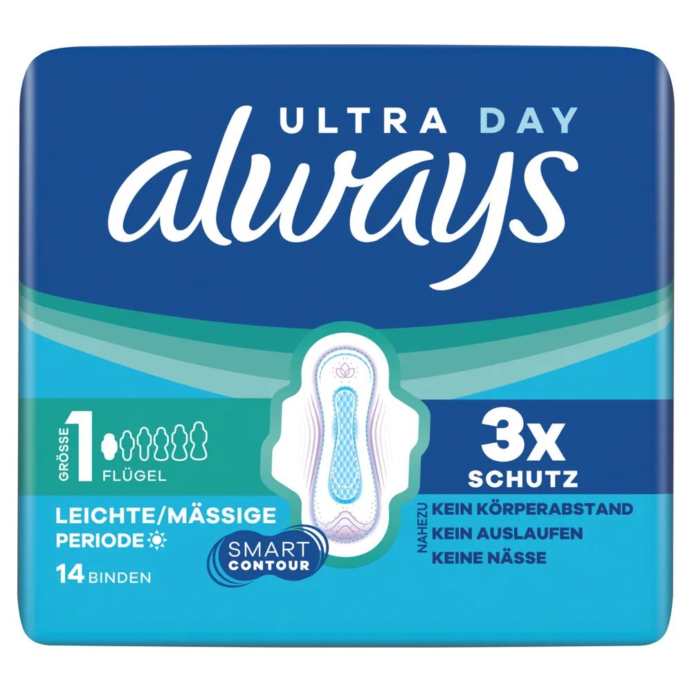 always Ultra Binde - Größe 1 - Normal mit Flügeln 14