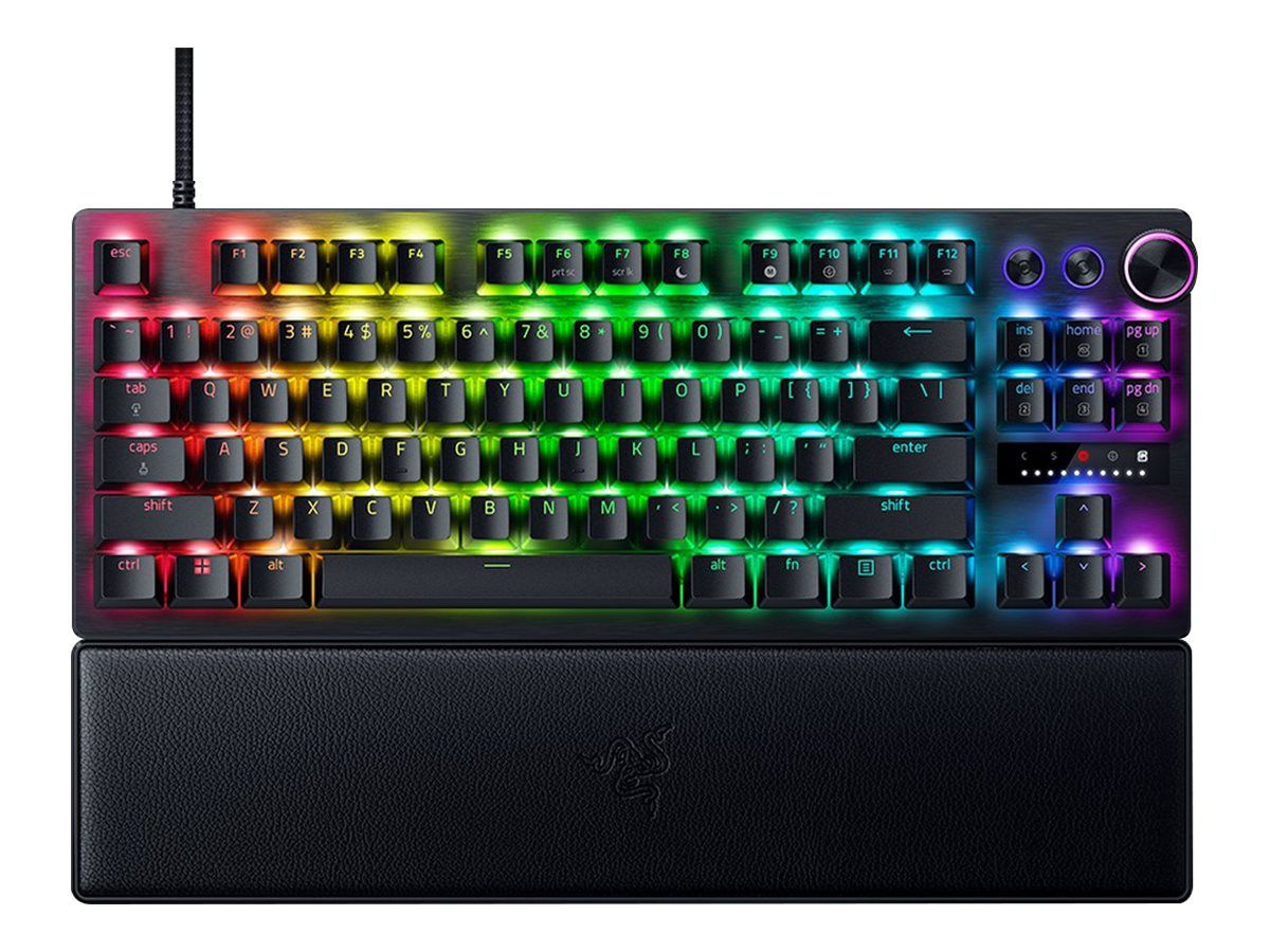 Razer Huntsman V3 Pro - Tastatur - TKL - mit LED array indicator - Hintergrundbeleuchtung - USB-C - QWERTZ - Deutsch - Tastenschalter: Razer Analog Optical Switches (Gen-2)