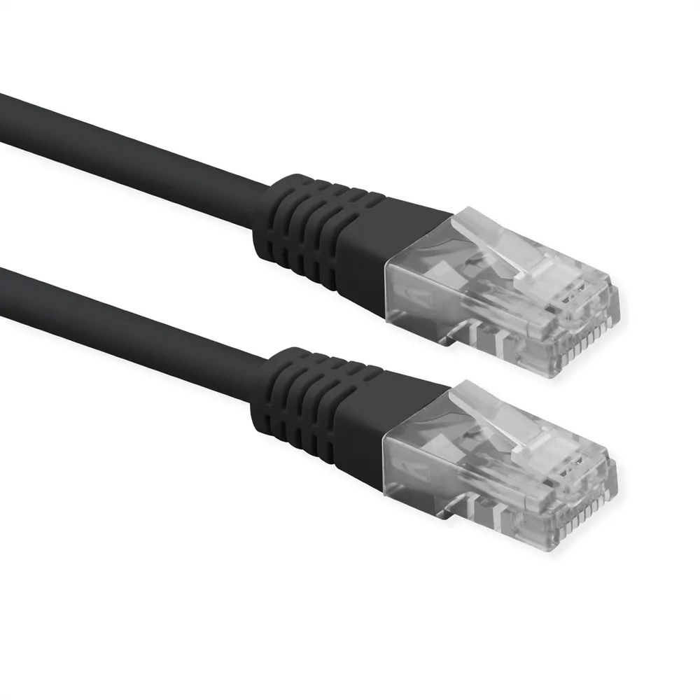 ROLINE Patchkabel Cat.6 (Class E), UTP, PoE, schwarz, 3 m
