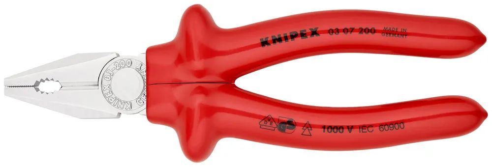 KNIPEX Kombizange tauchisoliert, VDE-geprüft verchromt 200 mm