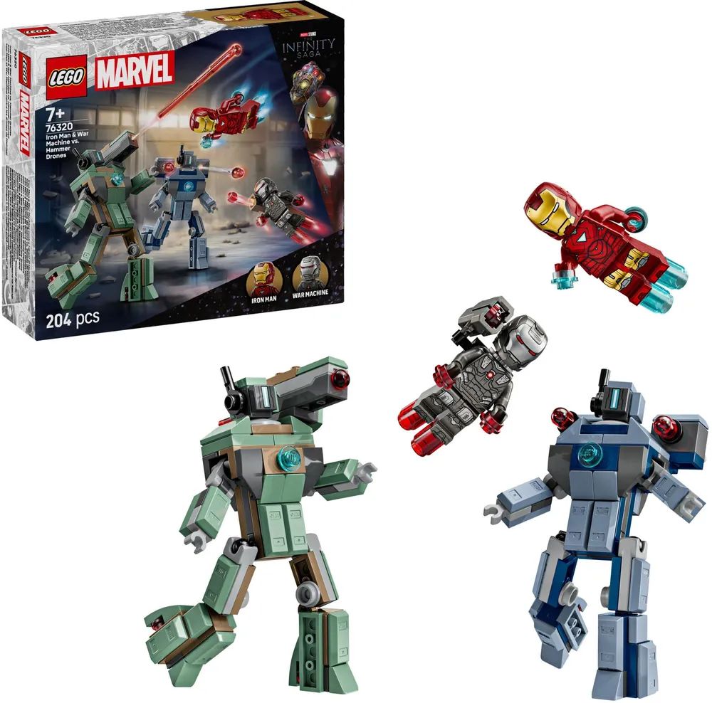 LEGO 76320 Iron Man & War Machine vs. Hammer-Drohnen