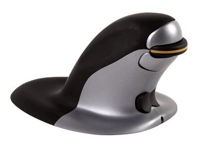 Fellowes Penguin Large - Vertikale Maus - rechts- und linkshändig - Laser - kabellos - 2.4 GHz - kabelloser Empfänger (USB)