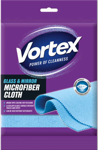VORTEX Mikrofasertuch für Glas und Spiegel 1 Stk