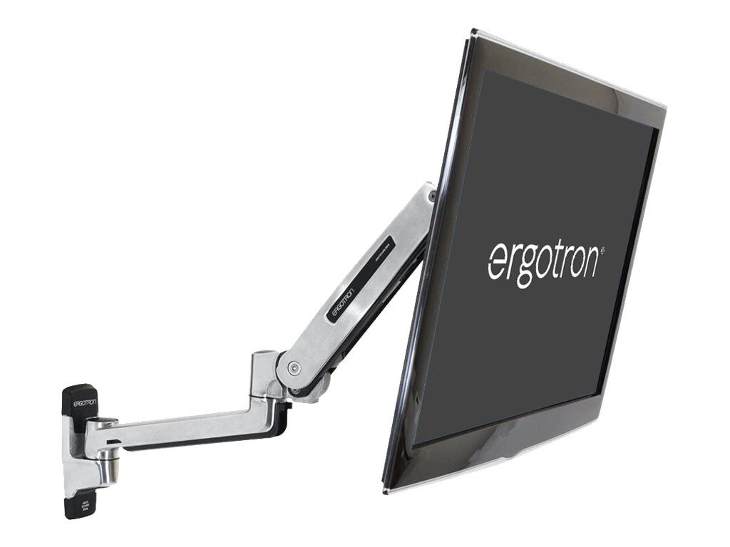Ergotron LX - Befestigungskit (Steh-Sitz-Arm, Verlängerung, Basis, VESA-Adapter) - für LCD-Display - Kapazität 3,2 - 11,3 kg - Polished Aluminum - Bildschirmgröße: bis zu 106,7 cm (bis zu 42 Zoll)