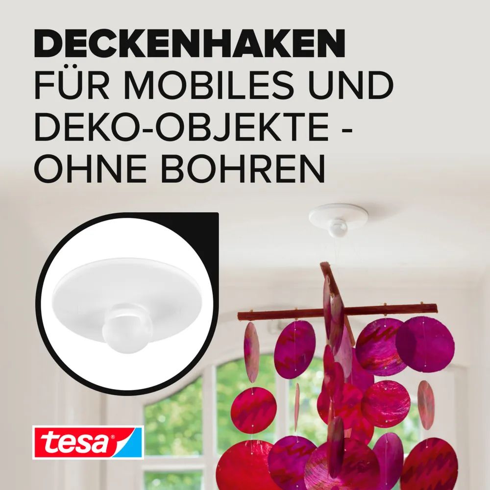 Tesa 77781-00000-00 - Indoor - Universalhaken - Weiß - Kunststoff - Klebestreifen - 0,5 kg