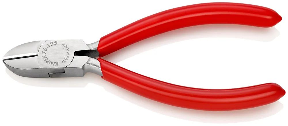 KNIPEX Seitenschneider für Elektromechaniker mit Kunststoff überzogen verchromt 125 mm
